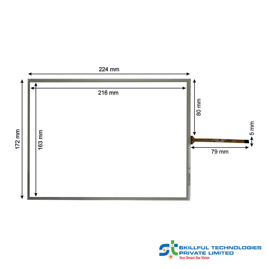 NTS 10.4" Resistive Touch Screen - 4 Wire Big Connector